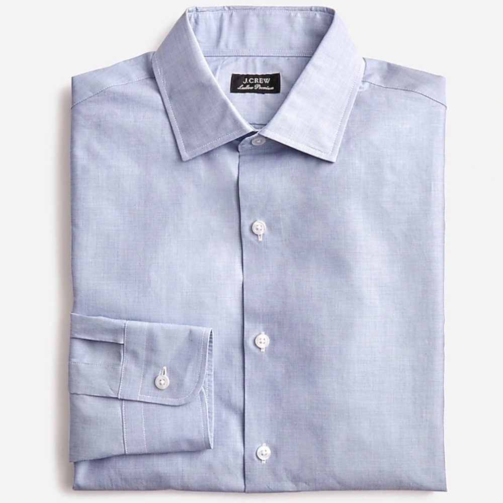 J crew ludlow premium fine cotton dress shirt fair weather blue